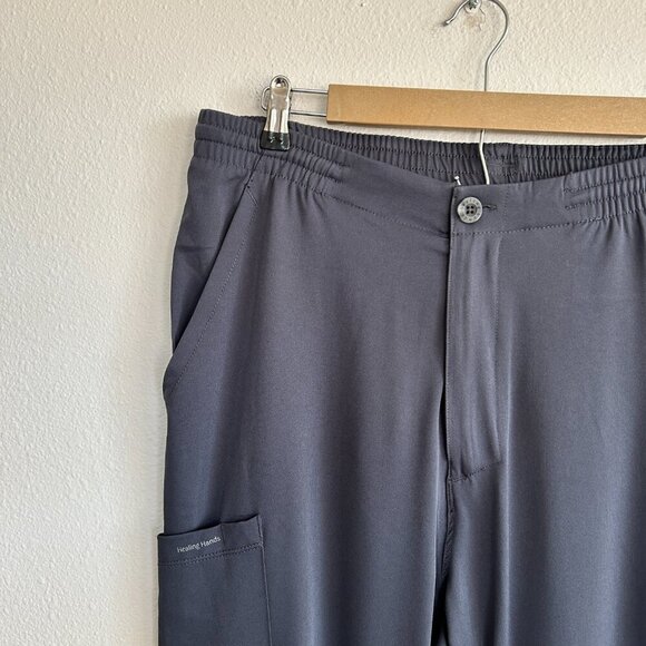 NWT Healing Hands Scrub Pants Gray Ryan Straight Leg 9590T Medical - Picture 2 of 6